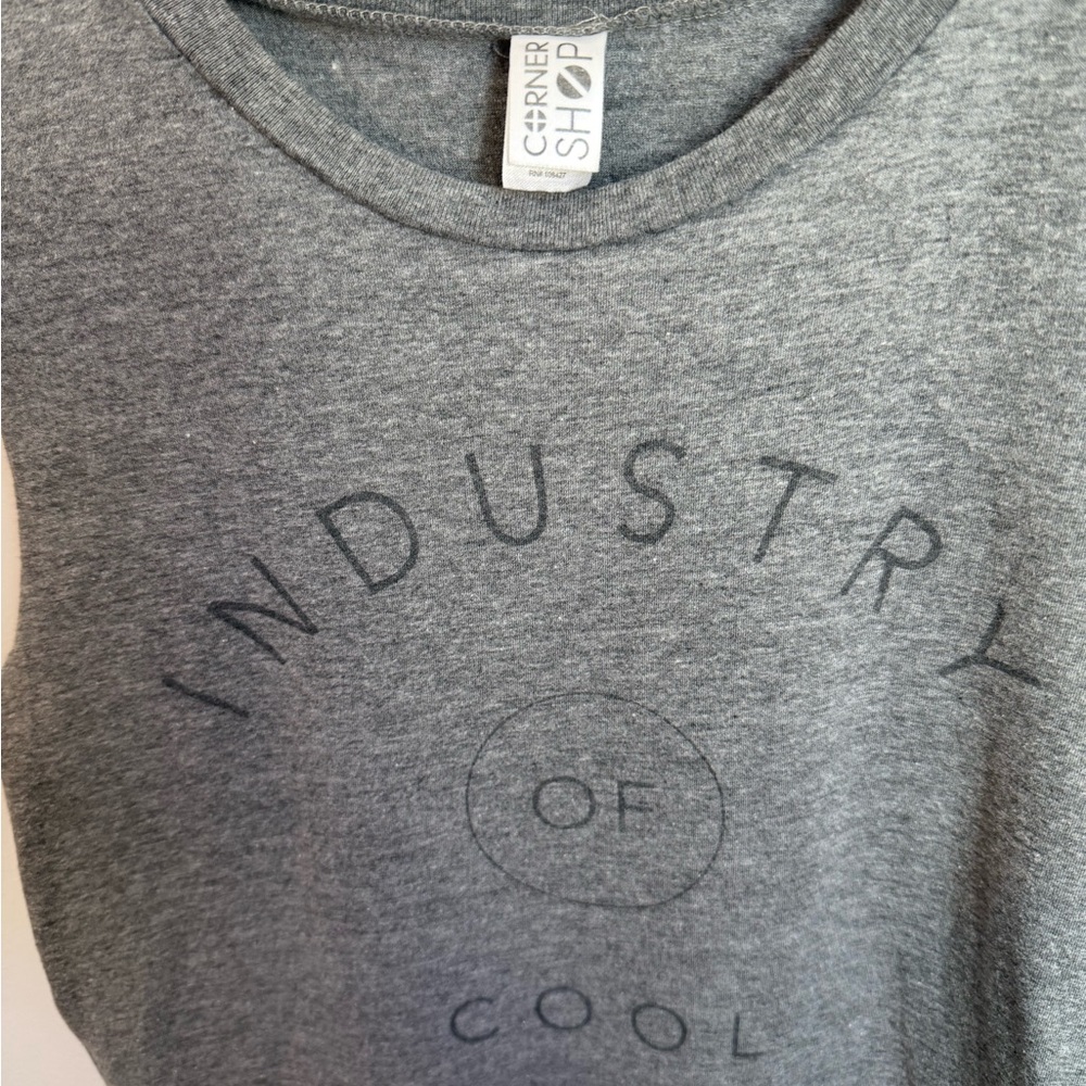Women’s Gray Tank Top Industry of Cool Graphic - Picture 4 of 4